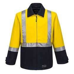 Huski Flame Resistant Bluey Jacket Medium Yellow And Navy
