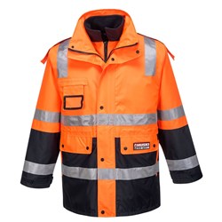 Huski Venture Hi-Vis 4-in-1 Contrast Jacket Small Orange And Navy