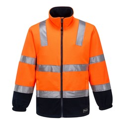 Huski Convoy Hi-Vis Contrast Polar Fleece Jumper 5XL Orange And Navy