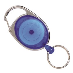 Bibbulmun Retractable SnapBlue Lock Key Holders 25mm Blue Pack Of 4