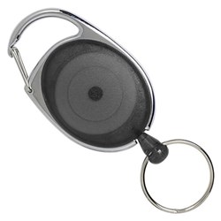 Bibbulmun Retractable SnapGray Lock Key Holders 25mm Grey Pack Of 4
