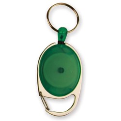 Bibbulmun Retractable Snap Gre Lock Key Holders 25mm Green Pack Of 4