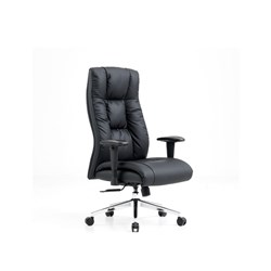 Sylex Big Boy 2 Executive Chair High Leather Back With Arms Black Leather Seat