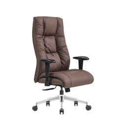 Sylex Big Boy 2 Executive Chair High Leather Back With Arms Tan Leather Seat
