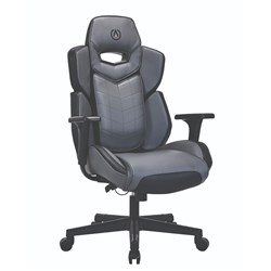 Buro X PowerA Raider Ergonomic Gaming Chair With Arms Black And Grey PU Seat And Back