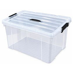 Italplast 90 Litre Storage Box With Lid Clear