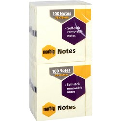 MARBIG STICKY NOTES 75 X 75 12 PACK POST IT NOTES CVC