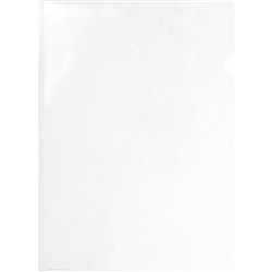 MARBIG CLEAR LETTER FILE HEAVY DUTY A4 EACH ULTRA CLEAR BOX OF 100