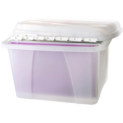 CRYSTALFILE PORTA BOX CLEAR WITH FILES