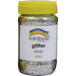 RAINBOW GLITTER JAR 250G Silver