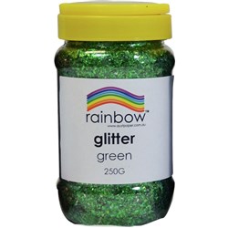 RAINBOW GLITTER JAR 250G Green