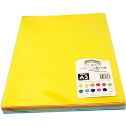 Rainbow Spectrum Board A3 220gsm Assorted 100 Sheets