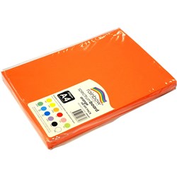 Rainbow Spectrum Board 220gms A4 100 Sheets Orange