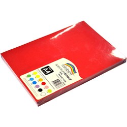 Rainbow Spectrum Board 220gms A4 100 Sheets Red