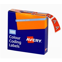 AVERY LATERAL FILING LABEL "A" SIDE TAB BOX 500 PINK