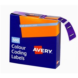 AVERY LATERAL FILING LABEL "I" SIDE TAB BOX 500 PURPLE