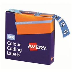 AVERY LATERAL FILING LABEL "6" SIDE TAB ROLL BOX 500 BLUE