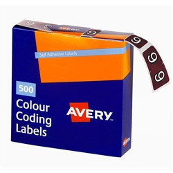 AVERY LATERAL FILING LABEL "9" SIDE TAB ROLL BOX 500 BROWN