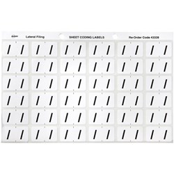 AVERY LATERAL FILING LABEL "/" SIDE TAB SHEETS PKT 180 WHITE