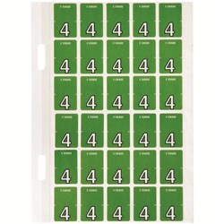 Avery Numeric Coding Label 4 Top Tab 20x30mm L Green Pack of 150