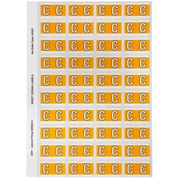 AVERY ALPHABET CODING LABEL C Side Tab 25x42mm Yellow