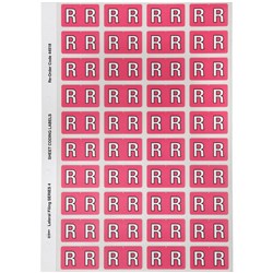 AVERY LATERAL FILING LABEL COLOUR CODING SERIES 4 LETTER "R" PINK PKT 240