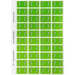 Avery Numeric Coding Label 7 Side Tab 25x42mm L Green Pack of 240