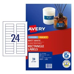 AVERY MEDIA LASER LABELS L7665 72x21.1mm Mini Data Cartridge