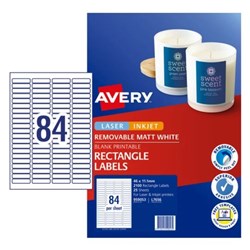 AVERY LABELS L7656-REV 84 UP 46X11 REMOVABLE 959053