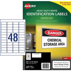 AVERY DURABLE HEAVY DUTY 48 PP L4778 WHITE 45.7MMX21.2 WHITE PACK 25