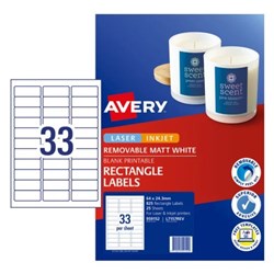 AVERY LABEL 33 TO PAGE L7157 REMOVE PKT 25