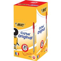 BIC CRISTAL XTRA  LIFE RED BOX 50 RED