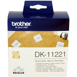 BROTHER PRINTER LABELS SQUARE DIE CUT 230X23MM WHITE 1000  LABELS TO ROLL DISCONTINUED