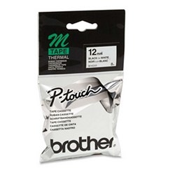 BROTHER M TAPE 9mm BLACK ON WHITE