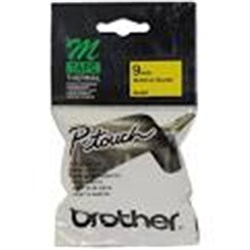 BROTHER M TAPE 9MM BLACK ON YELLOW M-K621
