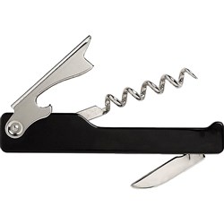 WAITERS FRIEND IN BLACK BOTTLE OPENER CORKSCREW WINE KNIFE