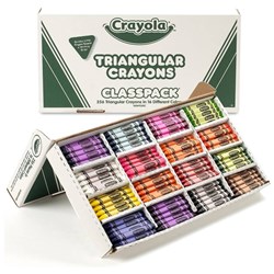 CRAYOLA CRAYONS TRIANGULAR 256 Assorted Classpack 16 Colo