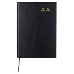 CUMBERLAND CLASSIC DIARY Week To View Casebound A4 Black 2026