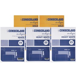 CUMBERLAND B4 RETAIL ENVELOPE Strip Seal White 100gsm Pack of 25