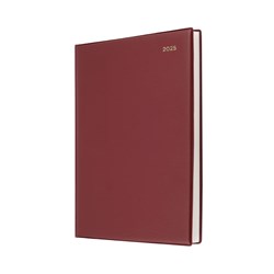 COLLINS BELMONT DESK DIARY 147 A4 DTP BURGUNDY