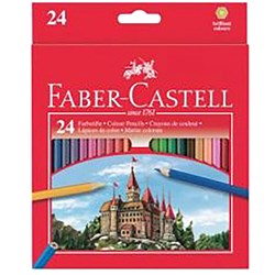 FABER CASTELL CLASSIC COLOURED PENCILS PACK 24 BTS