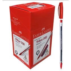 FABER-CASTELL TRILUX BALL PEN Trilux 032 Med Red SOLD AS EACH