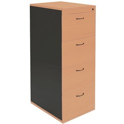 4 DRAW FILING CABINET BEECH IRONSTONE