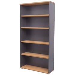 RAPID WORKER BOOKCASE 1800 X 900 X 315 BEECH IRONSTONE