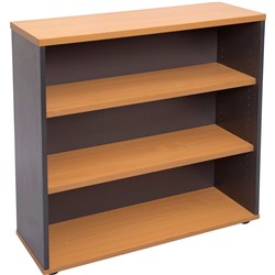 BOOKCASE 900 X 900 X 315 BEECH OVER IRONSTONE