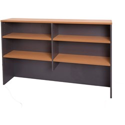 RAPID WORKER OVERHEAD HUTCH 1500W X 315D X 1070H BEECH/IRONSTONE