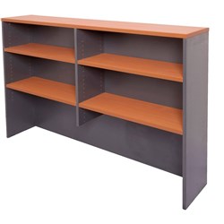 RAPID WORKER OVERHEAD HUTCH 1500W X 315D X 1070H CHERRY IRONSTONE