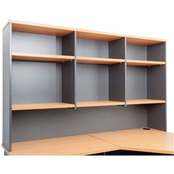 RAPID WORKER OVERHEAD HUTCH 1800W X 315D X 1070H BEECH IRONSTONE