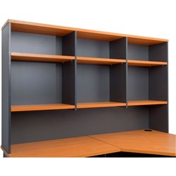RAPID WORKER OVERHEAD HUTCH 1800W X 315D X 1070H CHERRY IRONSTONE