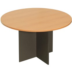 RAPID WORKER ROUND MEETING TABLE 900MM DIA X 730MM H BEECH IRONSTONE